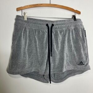 Adidas aeroready Terry shorts‎ gray women's size XL athleisure casual trendy